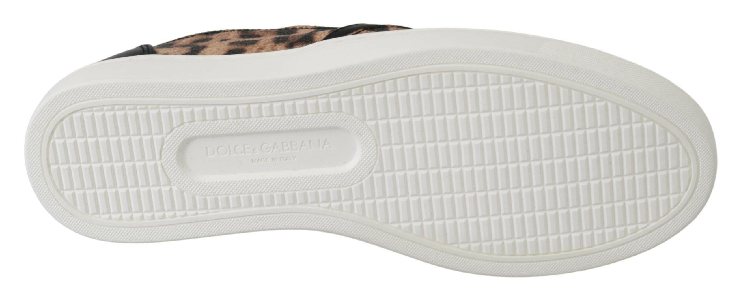 Dolce & Gabbana Leather Leopard #dgfamily Loafers Shoes -   -  Dolce & Gabbana.