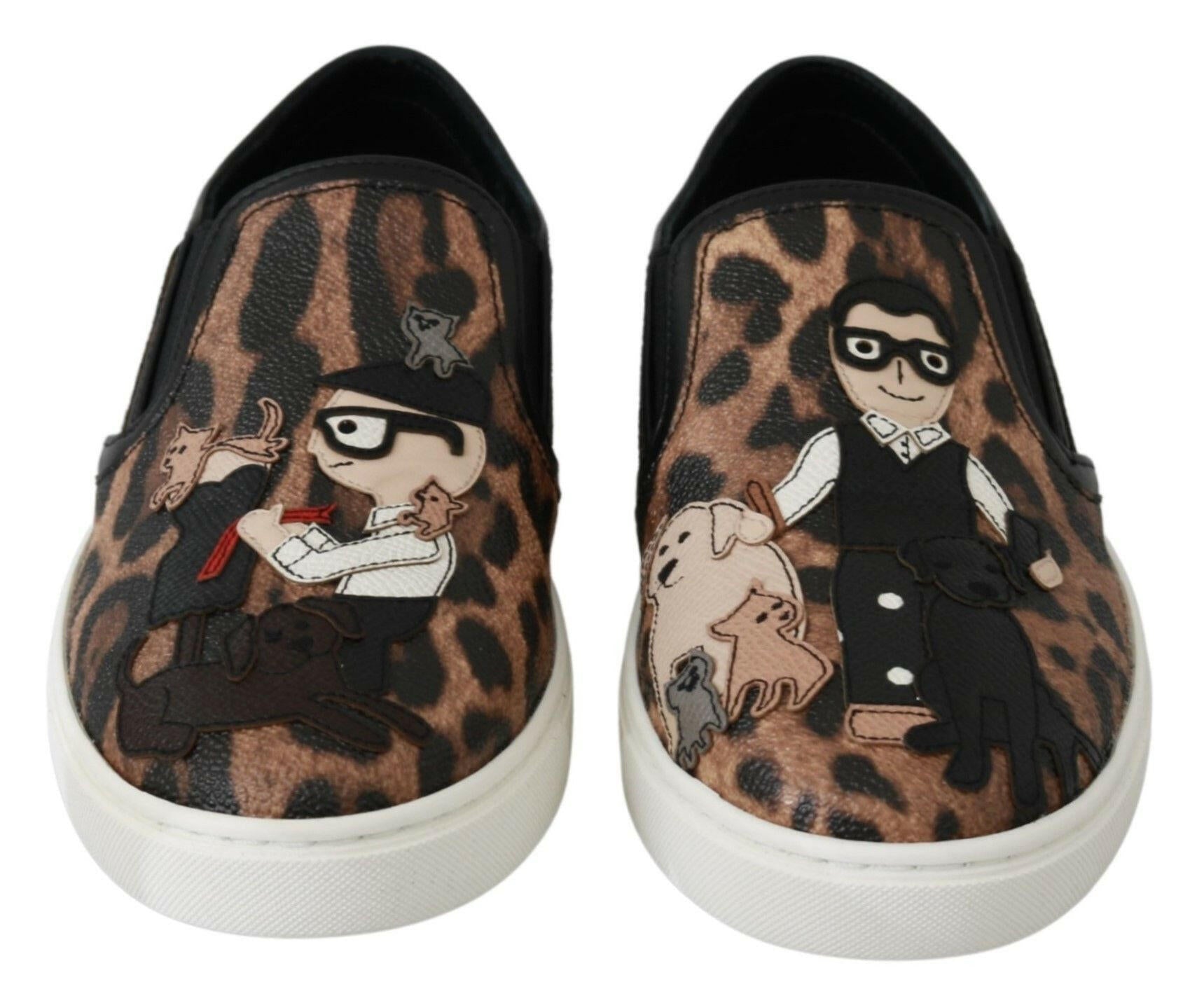 Dolce & Gabbana Leather Leopard #dgfamily Loafers Shoes -   -  Dolce & Gabbana.