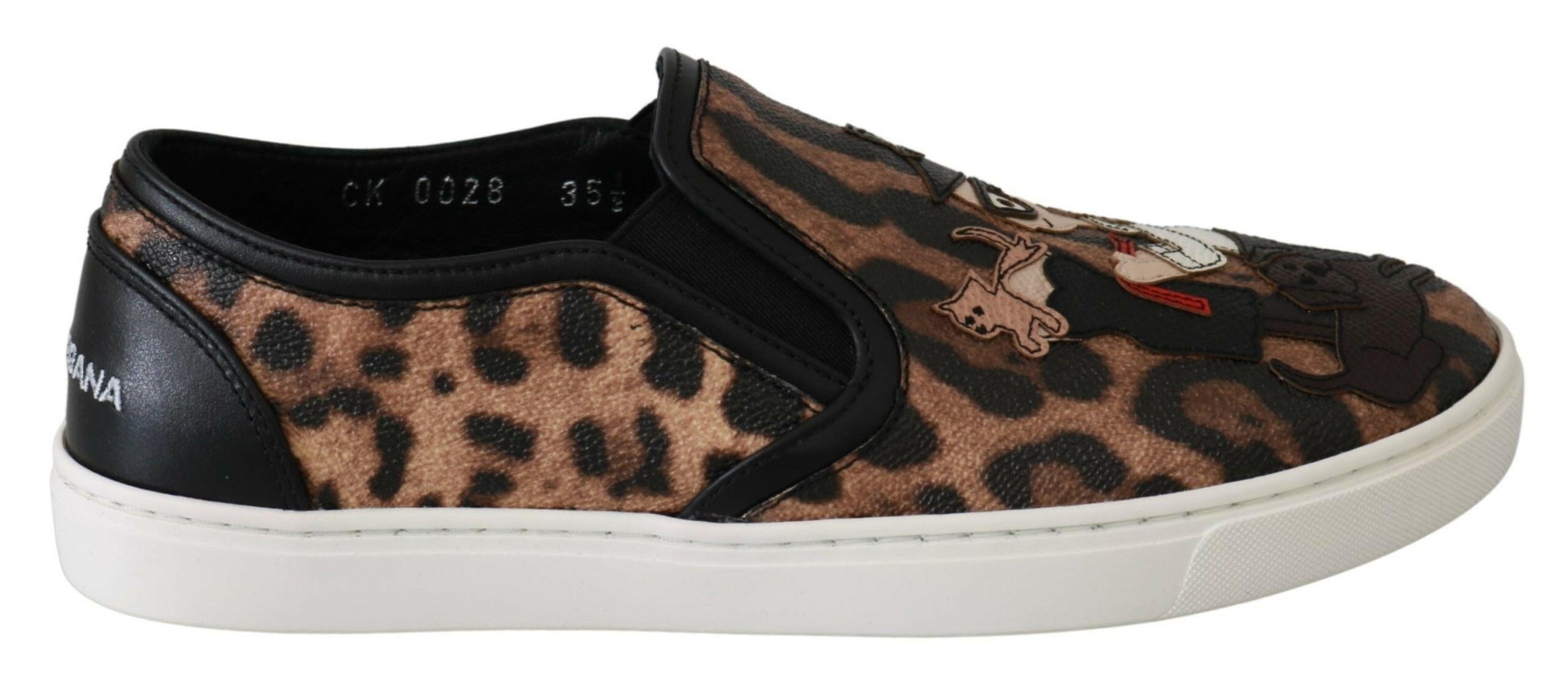 Dolce & Gabbana Leather Leopard #dgfamily Loafers Shoes -   -  Dolce & Gabbana.
