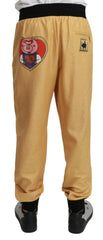 Dolce & Gabbana Gold Year Of The Pig Cotton Mens Pants -   -  Dolce & Gabbana.