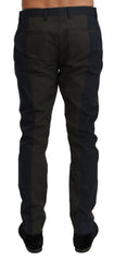 Dolce & Gabbana Elegant Slim Fit Striped Casual Pants -   -  Dolce & Gabbana.
