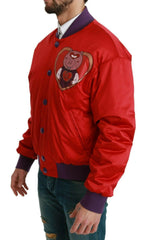 Dolce & Gabbana Red YEAR OF THE PIG Bomber Jacket -   -  Dolce & Gabbana.