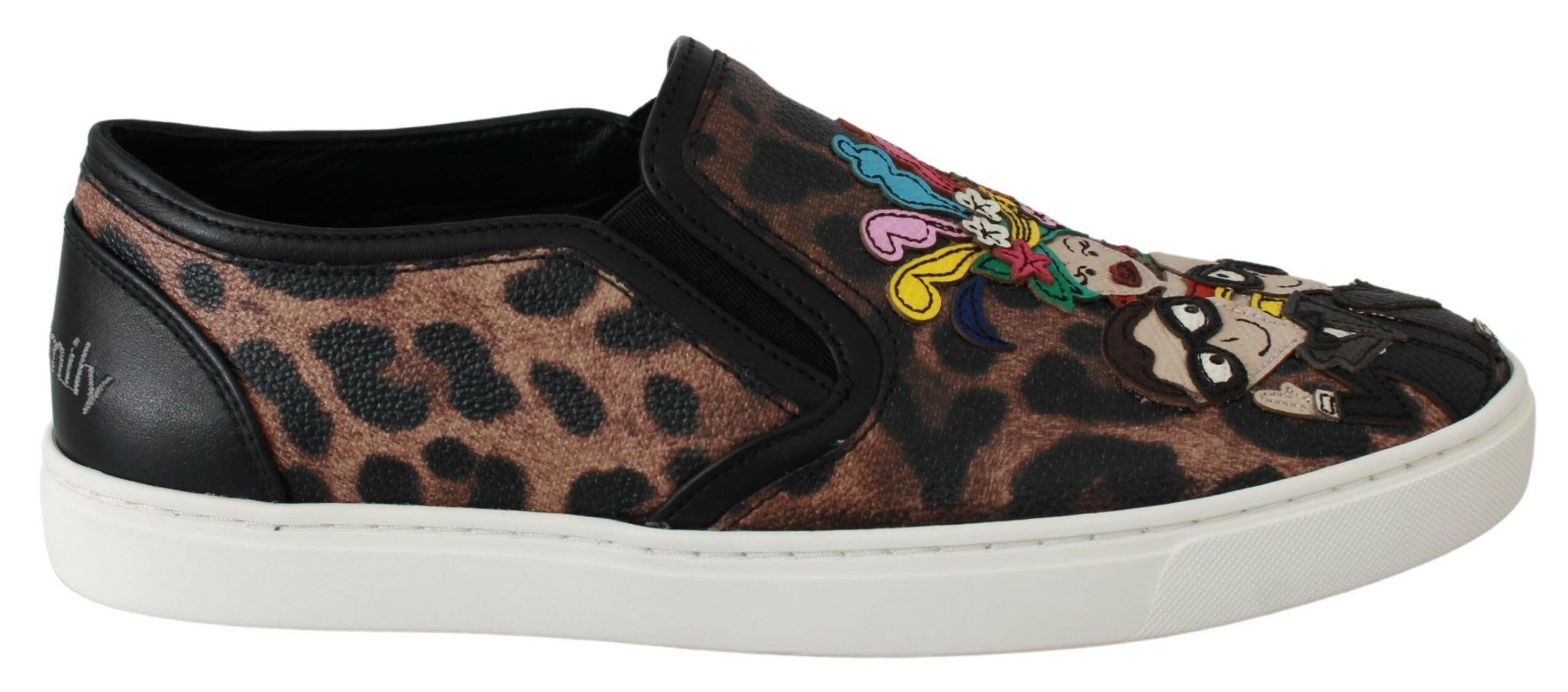 Dolce & Gabbana Leather Leopard #dgfamily Loafers Shoes -   -  Dolce & Gabbana.
