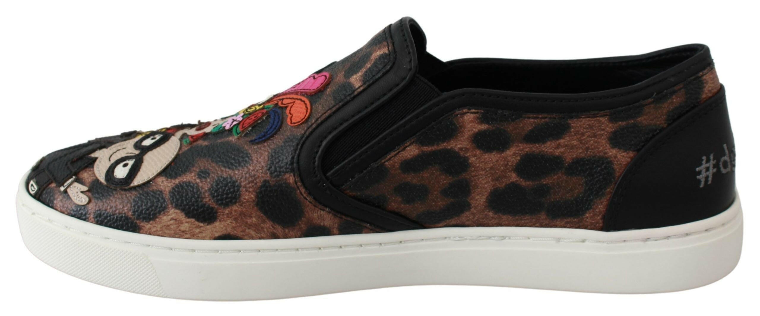Dolce & Gabbana Leather Leopard #dgfamily Loafers Shoes -   -  Dolce & Gabbana.