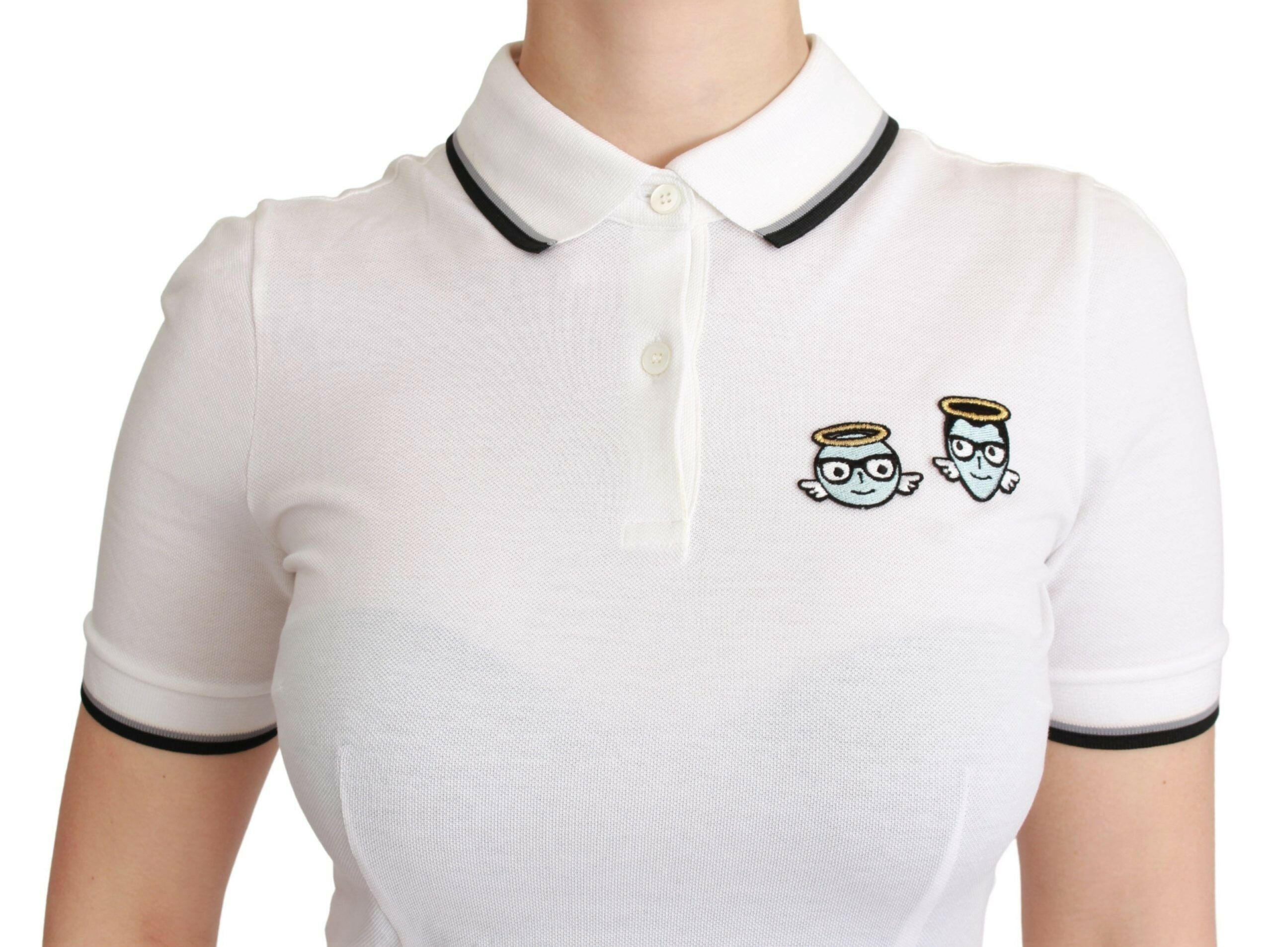 Dolce & Gabbana White Cotton Polo #dgfamily T-shirt -   -  Dolce & Gabbana.