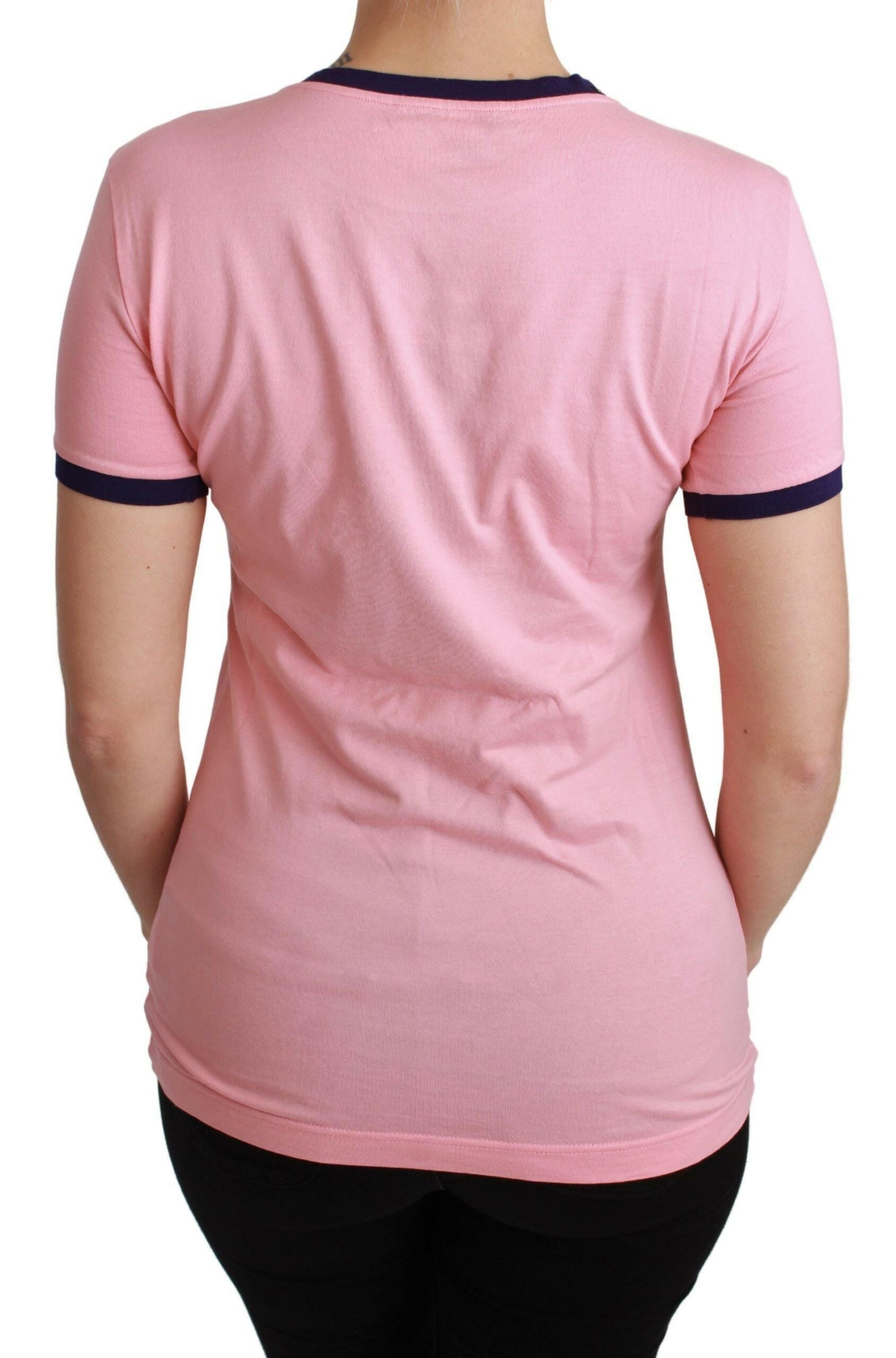 Dolce & Gabbana Pink YEAR OF THE PIG Top Cotton T-shirt -   -  Dolce & Gabbana.