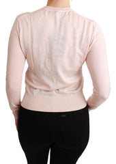 Dolce & Gabbana Pink Floral Silk Cashmere Pullover Sweater -   -  Dolce & Gabbana.