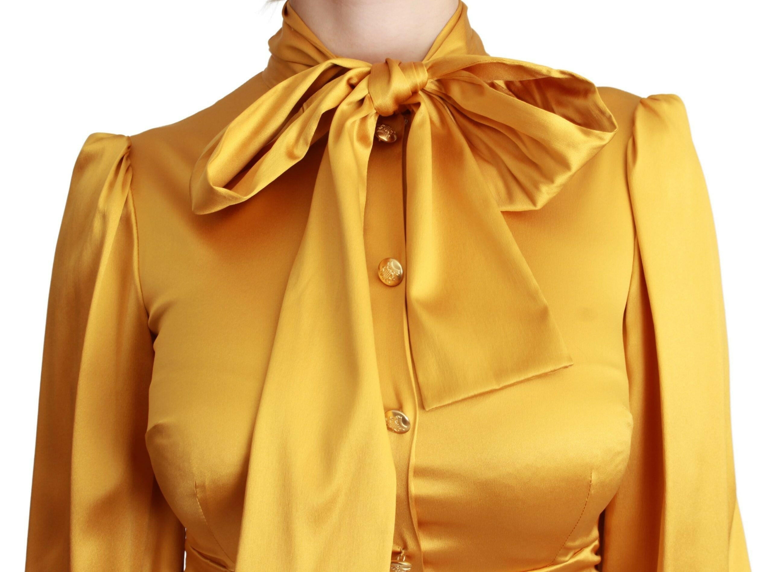 Dolce & Gabbana Yellow Silk Stretch Sheath Bodycon Mini Dress -   -  Dolce & Gabbana.