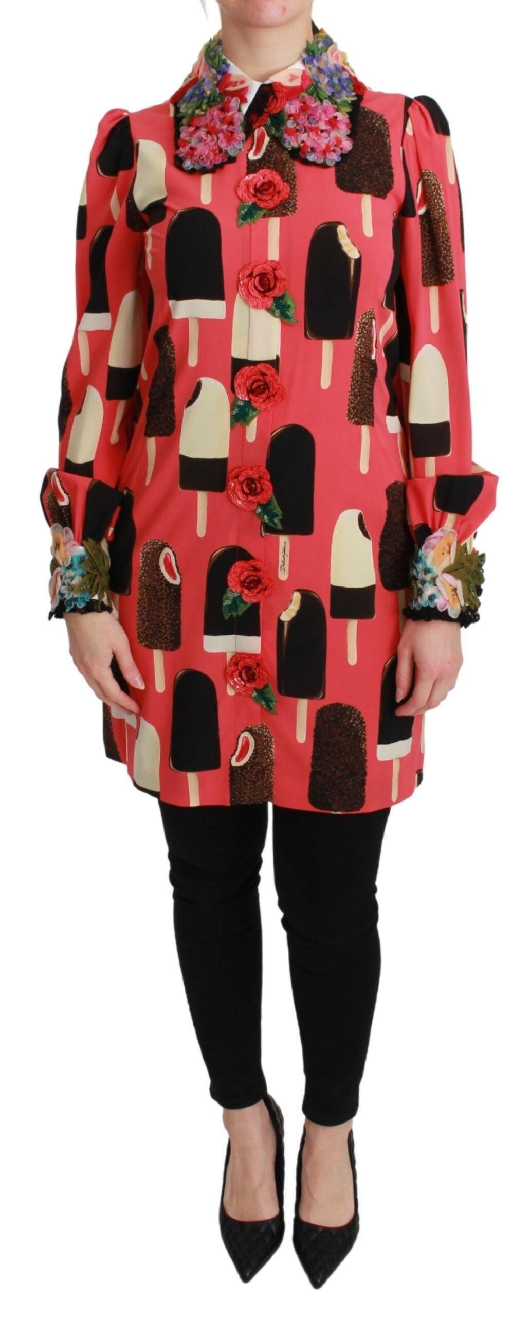 Dolce & Gabbana Pink Ice Cream Roses Sequined Dress -   -  Dolce & Gabbana.