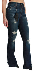 Dolce & Gabbana Blue Denim Cotton Stretch Flared Jeans -   -  Dolce & Gabbana.