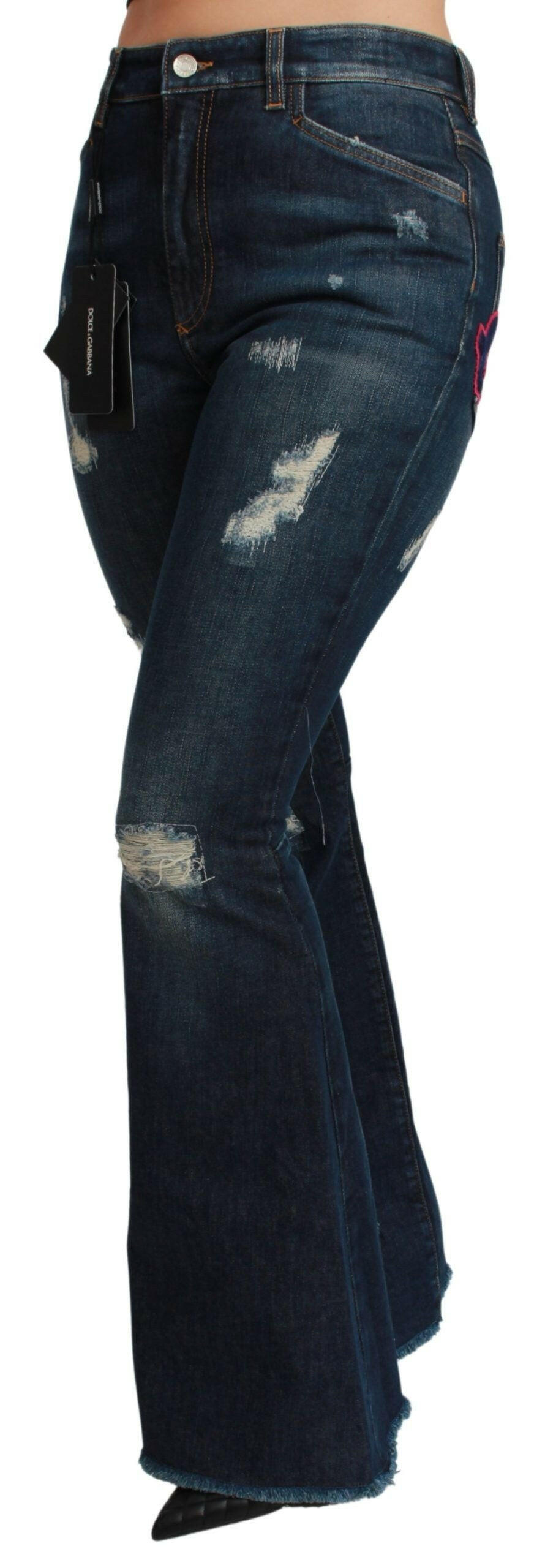 Dolce & Gabbana Blue Denim Cotton Stretch Flared Jeans -   -  Dolce & Gabbana.
