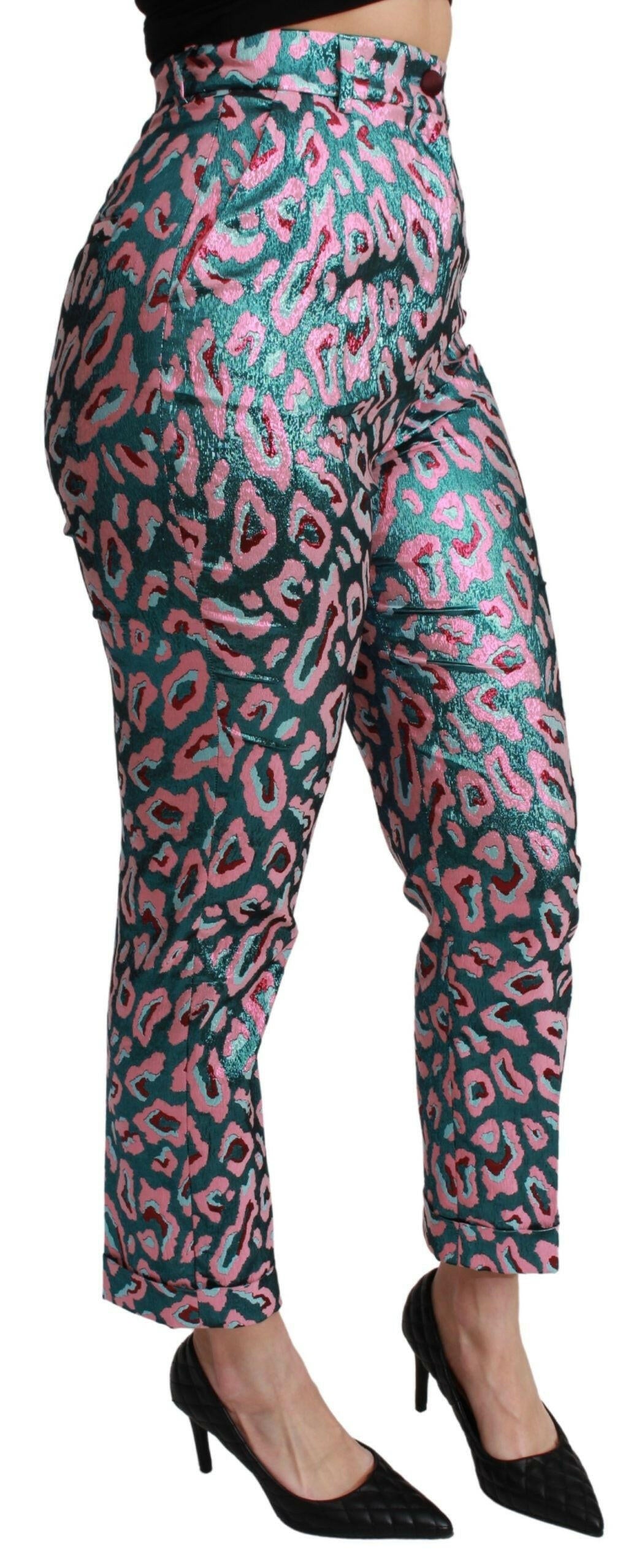Dolce & Gabbana Multicolor Patterned Cropped High Waist Pants -   -  Dolce & Gabbana.