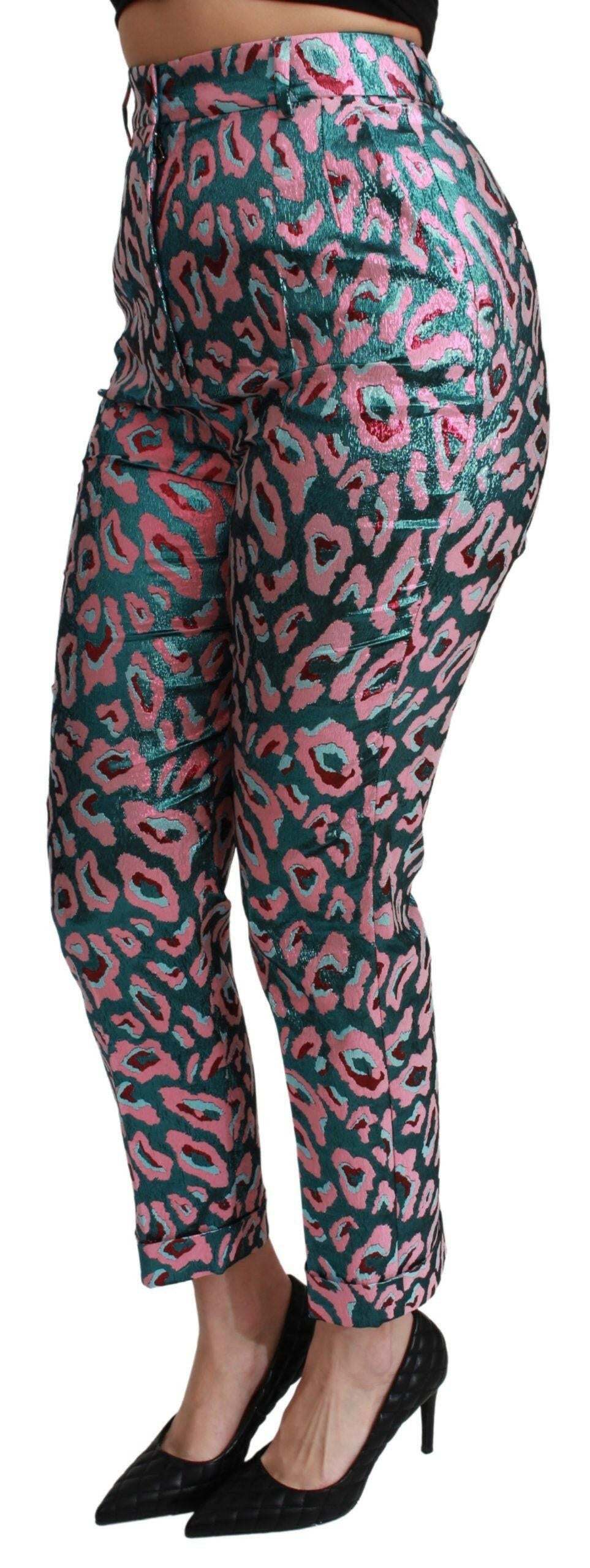Dolce & Gabbana Multicolor Patterned Cropped High Waist Pants -   -  Dolce & Gabbana.