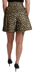 Dolce & Gabbana Black Gold High Waist Mini Cotton Shorts -   -  Dolce & Gabbana.