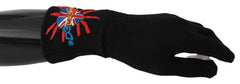 Dolce & Gabbana Black #DGLovesLondon Embroidered Wool Gloves -   -  Dolce & Gabbana.