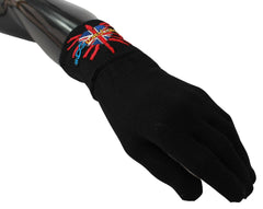 Dolce & Gabbana Black #DGLovesLondon Embroidered Wool Gloves -   -  Dolce & Gabbana.