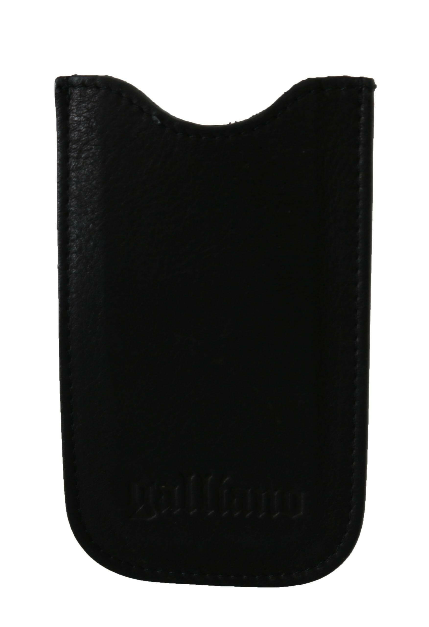 John Galliano Black Leather Multifunctional Men ID Bill Card Holder Wallet -  Leather Wallet for Men -  John Galliano.