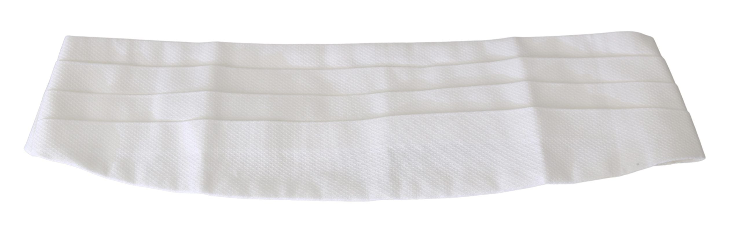Dolce & Gabbana White Men Waist Belt Cotton Cummerbund -  Men´s Cummerbund -  Dolce & Gabbana.