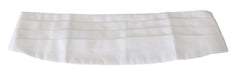 Dolce & Gabbana White Men Waist Belt Cotton Cummerbund -  Men´s Cummerbund -  Dolce & Gabbana.