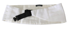 Dolce & Gabbana White Men Waist Belt Cotton Cummerbund -  Men´s Cummerbund -  Dolce & Gabbana.