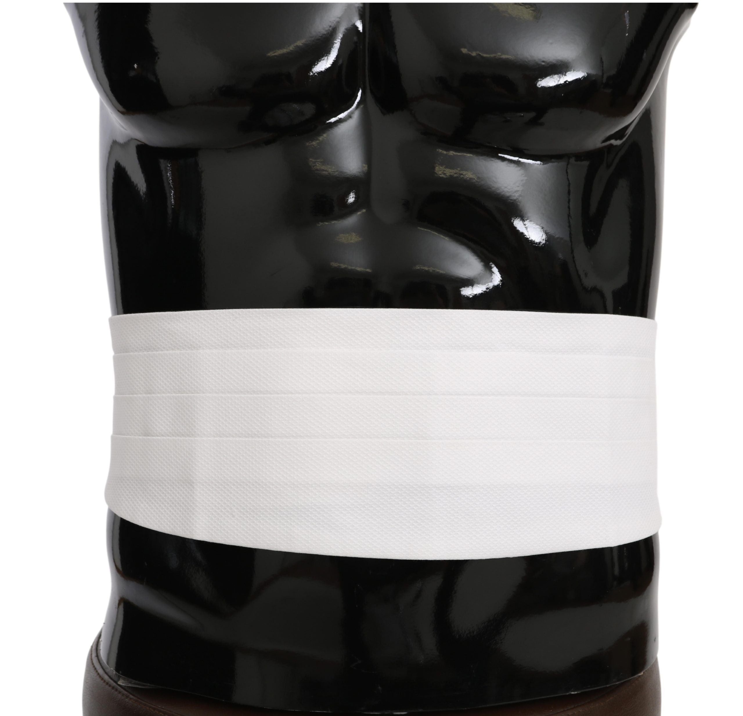 Dolce & Gabbana White Men Waist Belt Cotton Cummerbund -  Men´s Cummerbund -  Dolce & Gabbana.