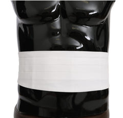 Dolce & Gabbana White Men Waist Belt Cotton Cummerbund -  Men´s Cummerbund -  Dolce & Gabbana.