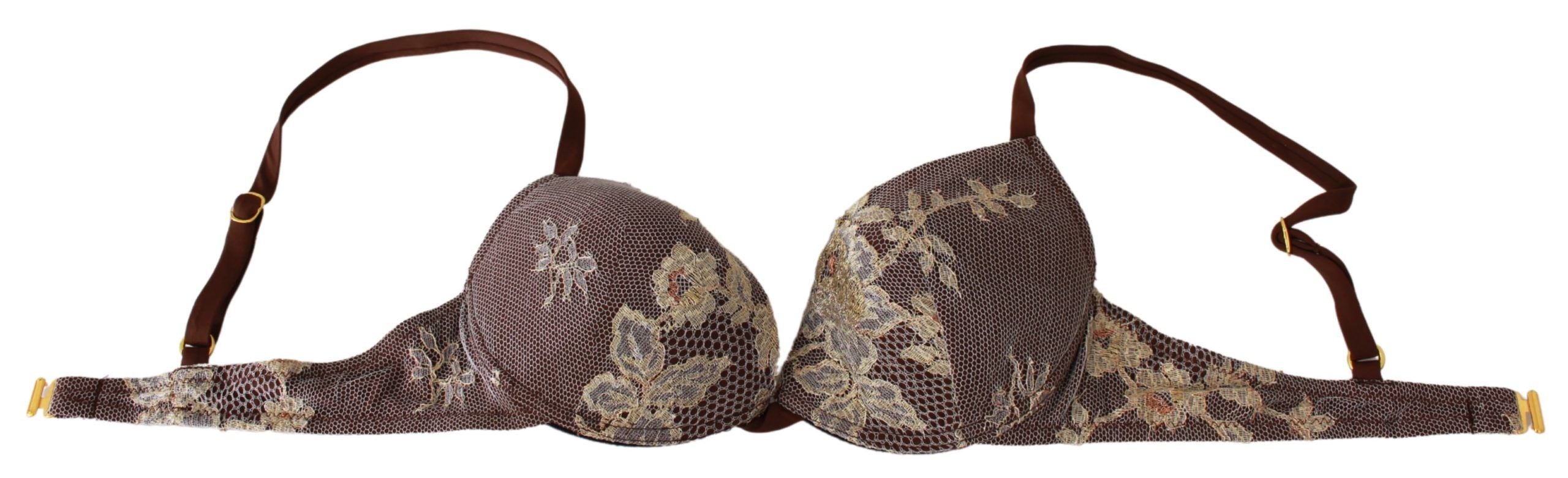 PINK MEMORIES Brown Lace Beachwear Two Piece Bikini Swimsuit -   -  PINK MEMORIES.