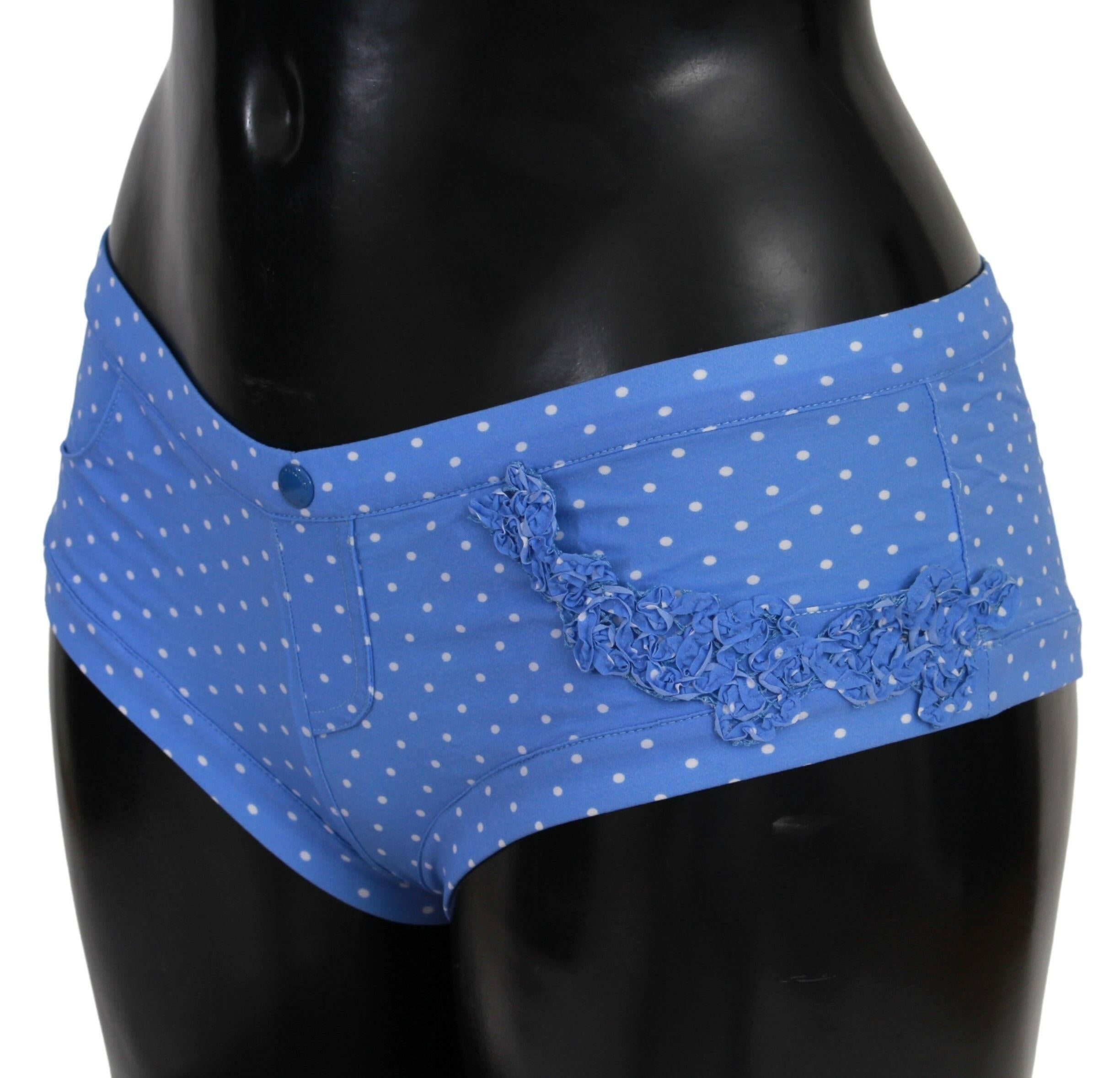 Ermanno Scervino Blue Shorts Beachwear Bikini Bottoms Swimsuit -   -  Ermanno Scervino.