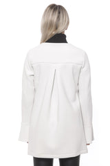 19V69 Italia Elegant White Neoprene Woman Coat -   -  19V69 Italia.