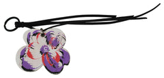 Costume National White Leather Butterfly Logo Keyring C'N'C Keychain -  Men´s Keychains -  Costume National.