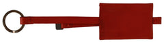 Costume National Red Leather Branded Logo Keyring Keychain -  Men´s Keychains -  Costume National.