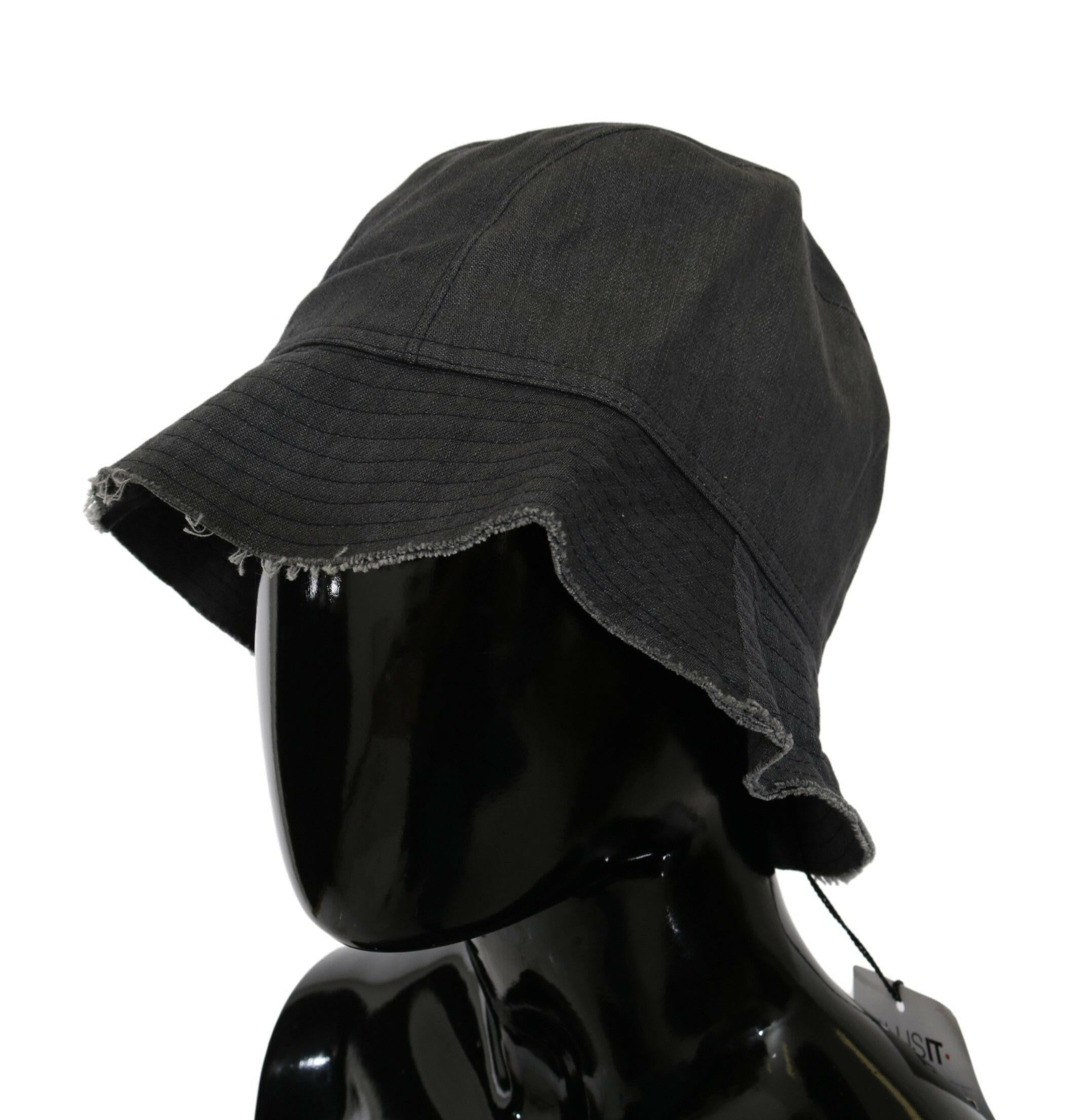 Costume National Black Washed Wide Brim Outdoor Bucket Hat -   -  Costume National.