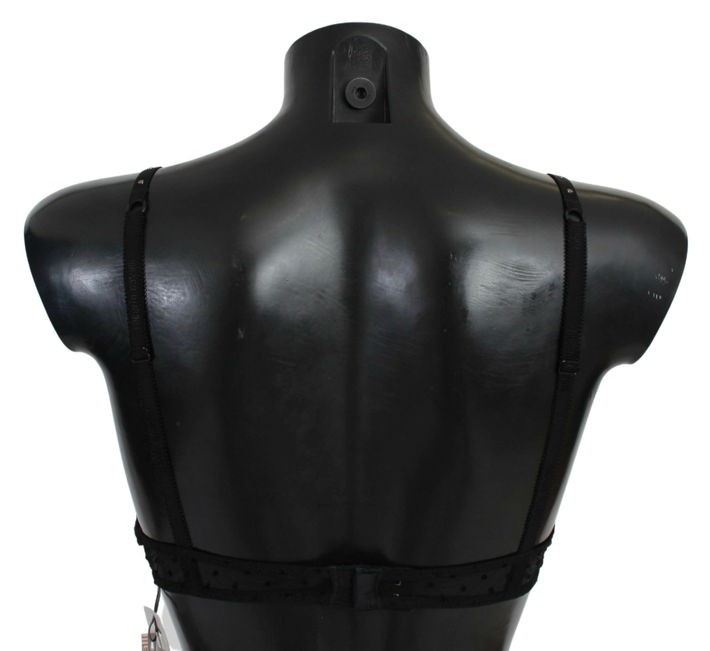 Roberto Cavalli Black Pink Lace Push Up Bra Underwear -   -  Roberto Cavalli.