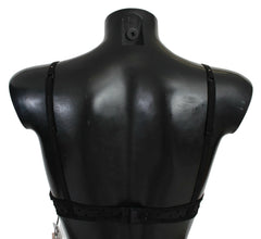 Roberto Cavalli Black Pink Lace Push Up Bra Underwear -   -  Roberto Cavalli.