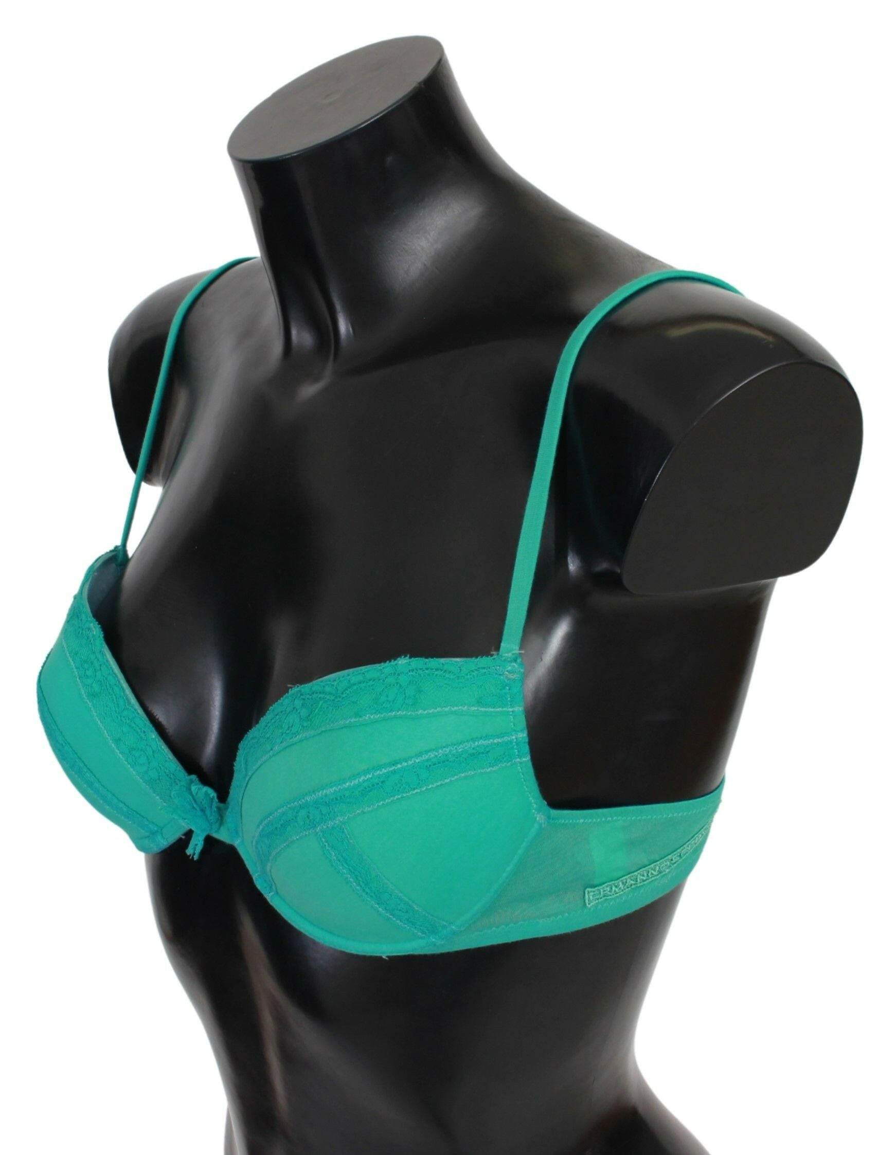 Ermanno Scervino Green Push Up Bra 100% Cotton Underwear -   -  Ermanno Scervino.
