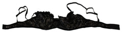 Ermanno Scervino Black Mesh Balconcino Bra Nylon  Underwear -   -  Ermanno Scervino.