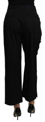 Dolce & Gabbana Black High Waist Cropped Cotton Stretch Pants -   -  Dolce & Gabbana.