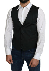 Dolce & Gabbana Gray 100% Silk Formal Coat Vest -  Vests for Men Suits -  Dolce & Gabbana.