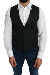 Dolce & Gabbana Gray 100% Silk Formal Coat Vest -  Vests for Men Suits -  Dolce & Gabbana.