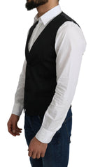 Dolce & Gabbana Gray 100% Silk Formal Coat Vest -  Vests for Men Suits -  Dolce & Gabbana.