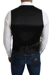 Dolce & Gabbana Gray 100% Silk Formal Coat Vest -  Vests for Men Suits -  Dolce & Gabbana.