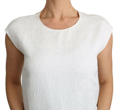 Dolce & Gabbana White Floral Brocade Blouse Cotton Top -   -  Dolce & Gabbana.
