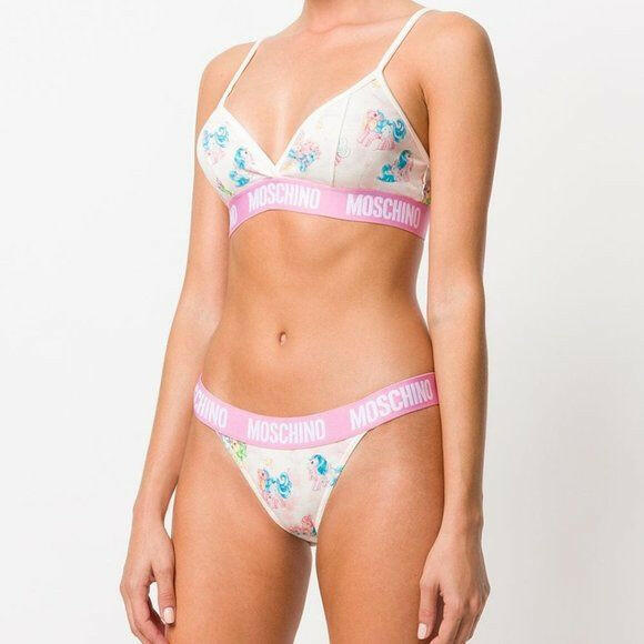 Moschino White My Little Pony Bra Briefs Set Two Piece Bikini -   -  Moschino.
