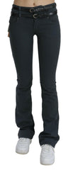 John Galliano Gray Mid Waist Slim Flared Denim Trouser Jeans -   -  John Galliano.