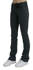 John Galliano Gray Mid Waist Slim Flared Denim Trouser Jeans -   -  John Galliano.