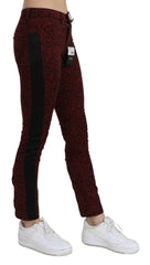 Costume National Dark Red Mid Waist Slim Fit Cotton Jeans -   -  Costume National.