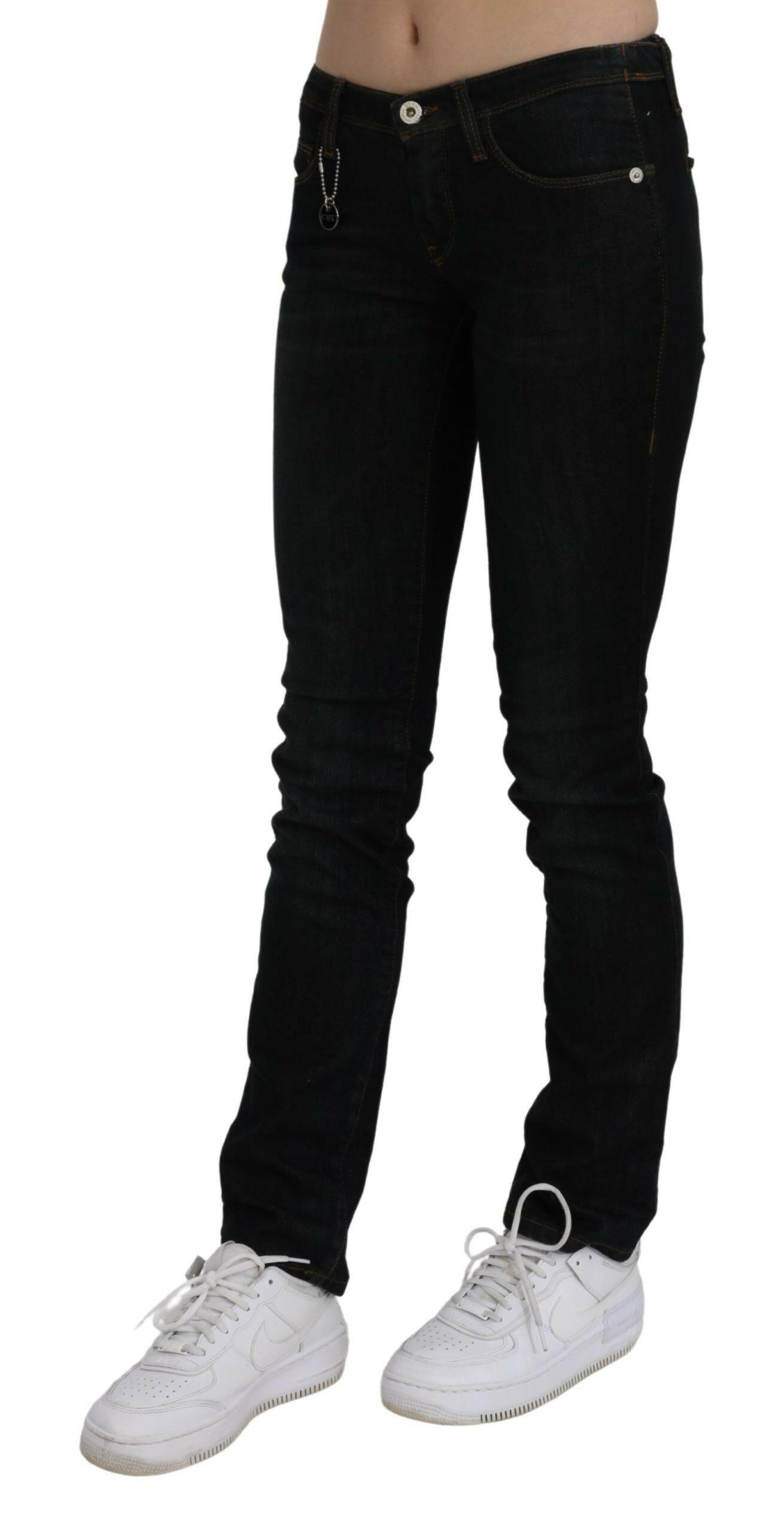 Costume National Black Mid Waist Skinny Denim Cotton Jeans -   -  Costume National.