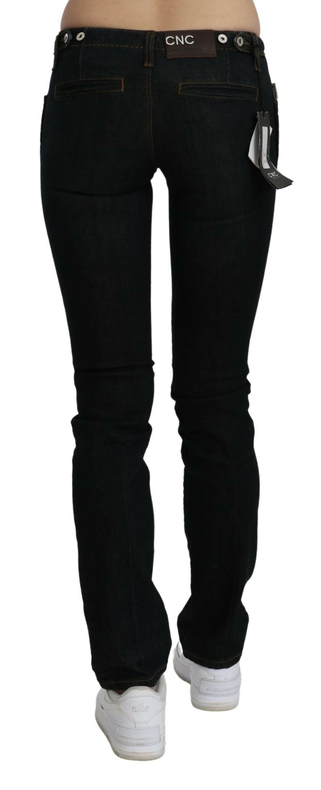 Costume National Black Mid Waist Skinny Denim Cotton Jeans -   -  Costume National.