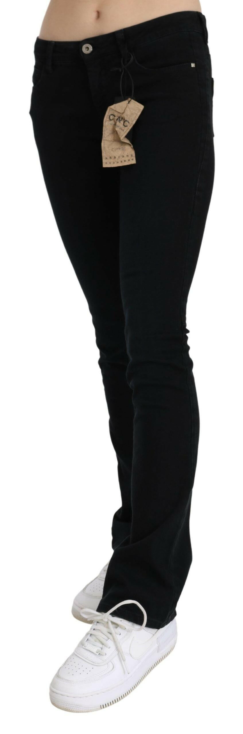 Costume National Black Low Waist Skinny Denim Cotton Jeans -   -  Costume National.