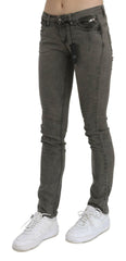 Costume National Gray Low Waist Skinny Denim Cotton Jeans -   -  Costume National.